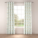 Elmley Ochre-Teal Fabric A5 Sample