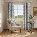 Milford Blue/Burgundy Fabric